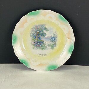 D. E. McNicol East Liverpool Shelby Montana July 4 1923 Souvenir Plate